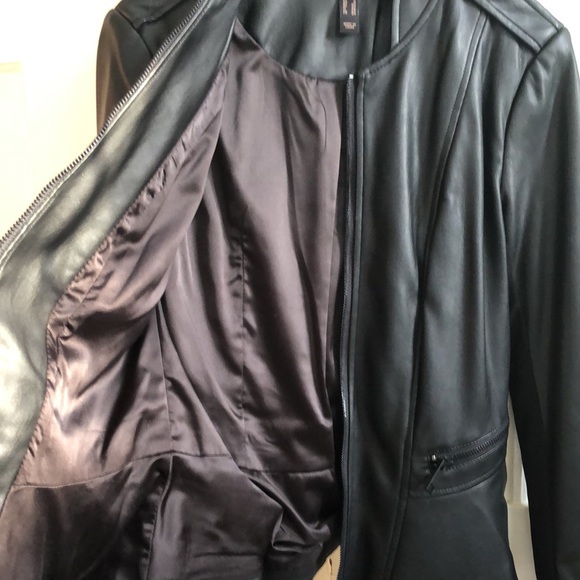 GILI faux leather peplum jacket. NEVER WORN! - Picture 6 of 6